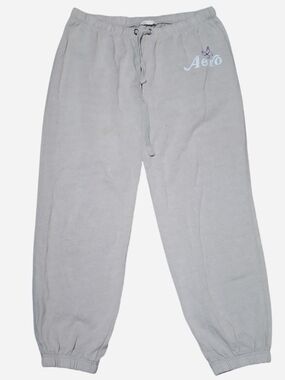 ​Aeropostale Cream Sweatpants XL Butterfly embroidered Joggers Beige Y2K Lounge